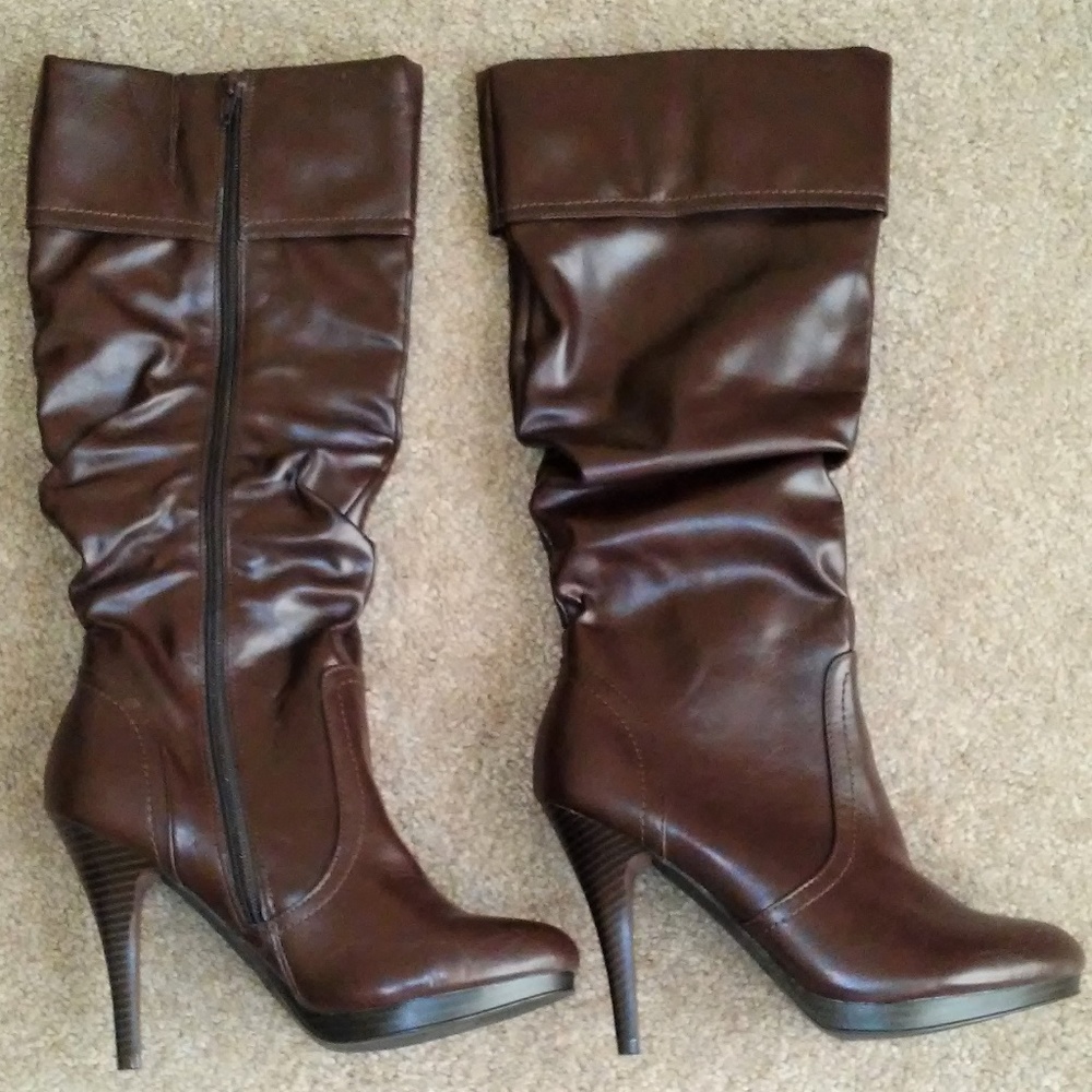 Women's Tall Brown Worthington Boots Size 8.5